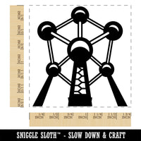 Atomium Museum Brussels Belgium Square Rubber Stamp for Stamping Crafting