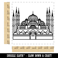 Blue Mosque Istanbul Turkey Square Rubber Stamp for Stamping Crafting