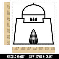 Mazar-e-Quaid Jinnah Mausoleum Square Rubber Stamp for Stamping Crafting