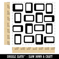 Midcentury Squares Rectangles Square Rubber Stamp for Stamping Crafting