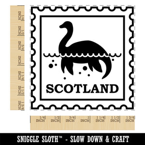 Scotland Travel Loch Ness Monster Nessie Square Rubber Stamp for Stamping Crafting