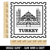 Turkey Travel Istanbul Blue Mosque Square Rubber Stamp for Stamping Crafting