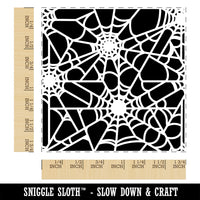 Dark Spider Web Pattern Square Rubber Stamp for Stamping Crafting