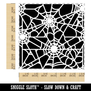 Dark Spider Web Pattern Square Rubber Stamp for Stamping Crafting