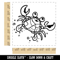 Swimming Crab Sea Creature Square Rubber Stamp for Stamping Crafting