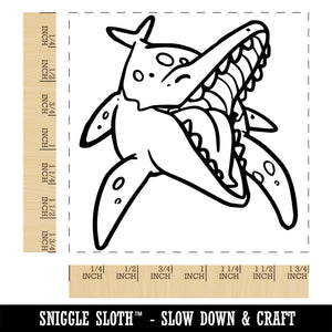 Toothy Ichthyosaur Aquatic Dinosaur Square Rubber Stamp for Stamping Crafting