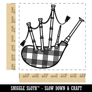 Bagpipes Ireland Musical Instrument Square Rubber Stamp for Stamping Crafting