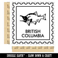 British Columbia Canada Destination Travel Square Rubber Stamp for Stamping Crafting