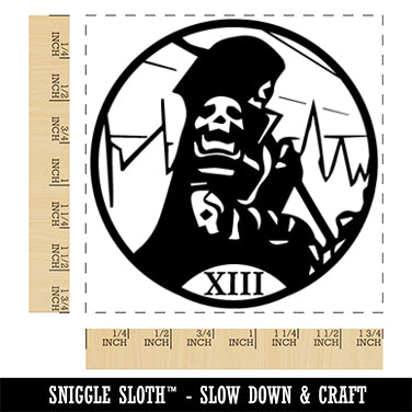 Death Tarot Major Arcana Square Rubber Stamp for Stamping Crafting