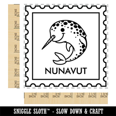 Nunavut Territory Canada Destination Travel Square Rubber Stamp for Stamping Crafting