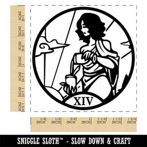 Temperance Tarot Major Arcana Square Rubber Stamp for Stamping Crafting