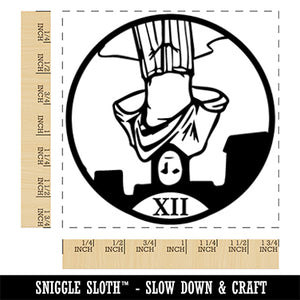 The Hanged Man Tarot Major Arcana Square Rubber Stamp for Stamping Crafting