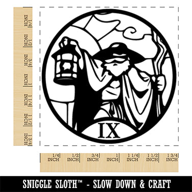 The Hermit Tarot Major Arcana Square Rubber Stamp for Stamping Crafting