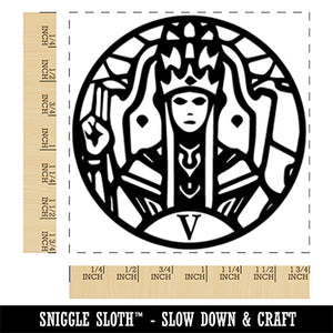 The Hierophant Tarot Major Arcana Square Rubber Stamp for Stamping Crafting