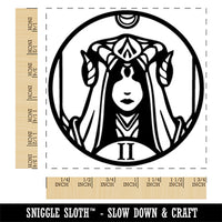 The High Priestess Tarot Major Arcana Square Rubber Stamp for Stamping Crafting