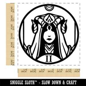 The High Priestess Tarot Major Arcana Square Rubber Stamp for Stamping Crafting