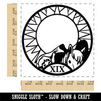 The Sun Tarot Major Arcana Square Rubber Stamp for Stamping Crafting