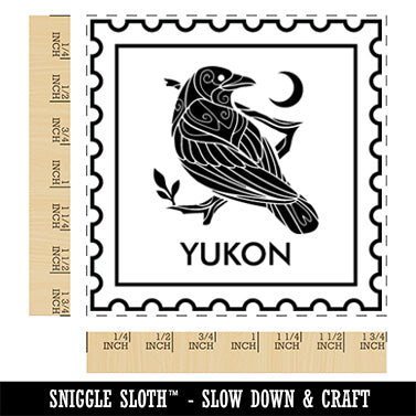 Yukon Canada Destination Travel Square Rubber Stamp for Stamping Crafting