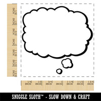 Comic Book Thought Bubble Square Rubber Stamp for Stamping Crafting
