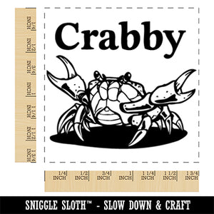 Crabby Crab Claws Square Rubber Stamp for Stamping Crafting