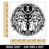 Gemini Astrological Zodiac Sign Horoscope Square Rubber Stamp for Stamping Crafting