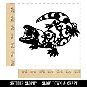 Gila Monster Venomous Lizard Square Rubber Stamp for Stamping Crafting