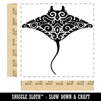 Hawaiian Tribal Manta Ray Square Rubber Stamp for Stamping Crafting