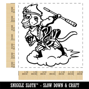 Monkey King Son Goku Nimbus Cloud Square Rubber Stamp for Stamping Crafting