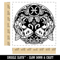 Pisces Astrological Zodiac Sign Horoscope Square Rubber Stamp for Stamping Crafting