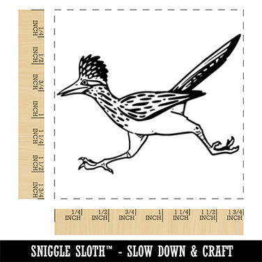 Quick Running Roadrunner Bird Square Rubber Stamp for Stamping Crafting