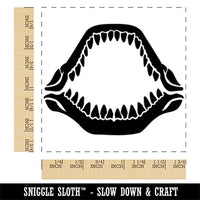 Shark Jaw Teeth and Bone Square Rubber Stamp for Stamping Crafting