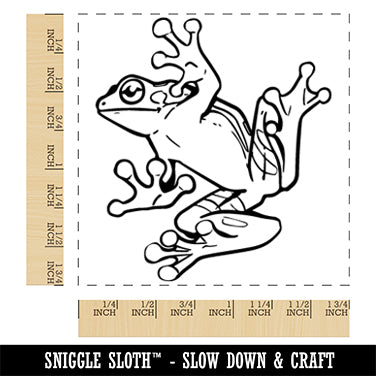 Sticky Tree Frog Belly Square Rubber Stamp for Stamping Crafting