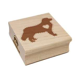 Bernese Mountain Dog with Heart Square Rubber Stamp for Stamping Crafting