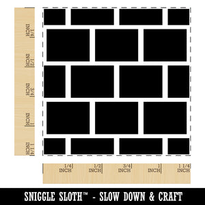 Brick Wall Rectangle Pattern Background Square Rubber Stamp for Stamping Crafting