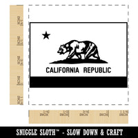 California Flag Square Rubber Stamp for Stamping Crafting