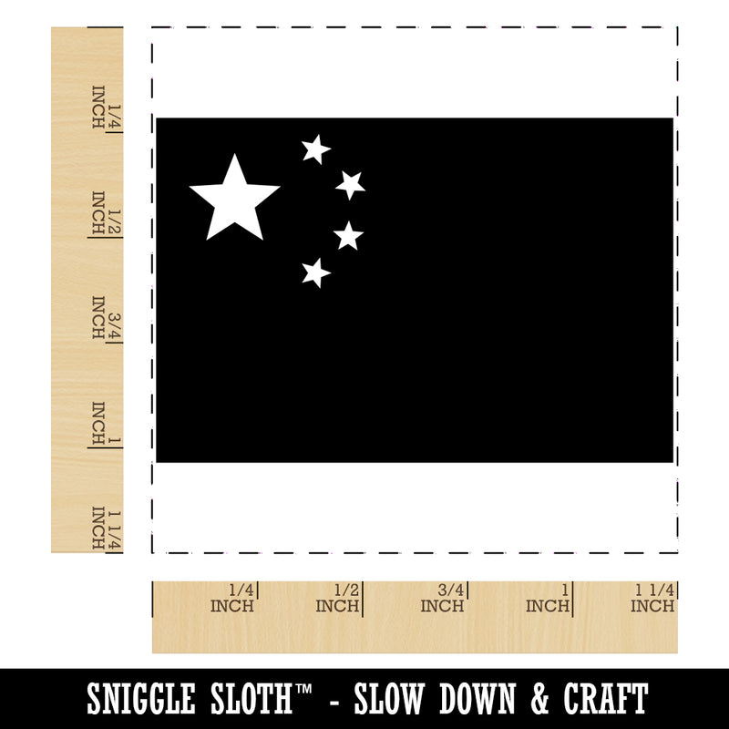 China Flag Square Rubber Stamp for Stamping Crafting