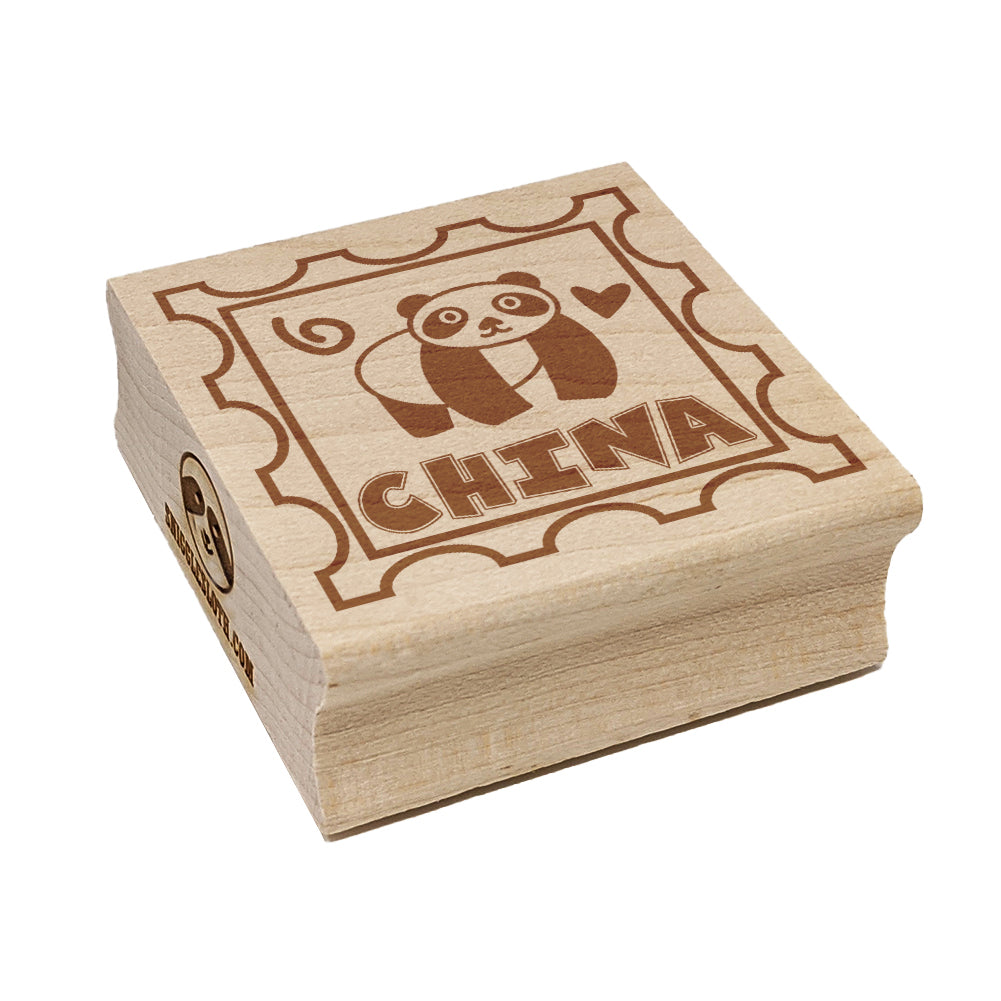 China Panda Passport Travel Square Rubber Stamp for Stamping Crafting