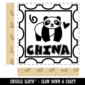 China Panda Passport Travel Square Rubber Stamp for Stamping Crafting