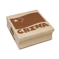 China with Waving Flag Cute Square Rubber Stamp for Stamping Crafting