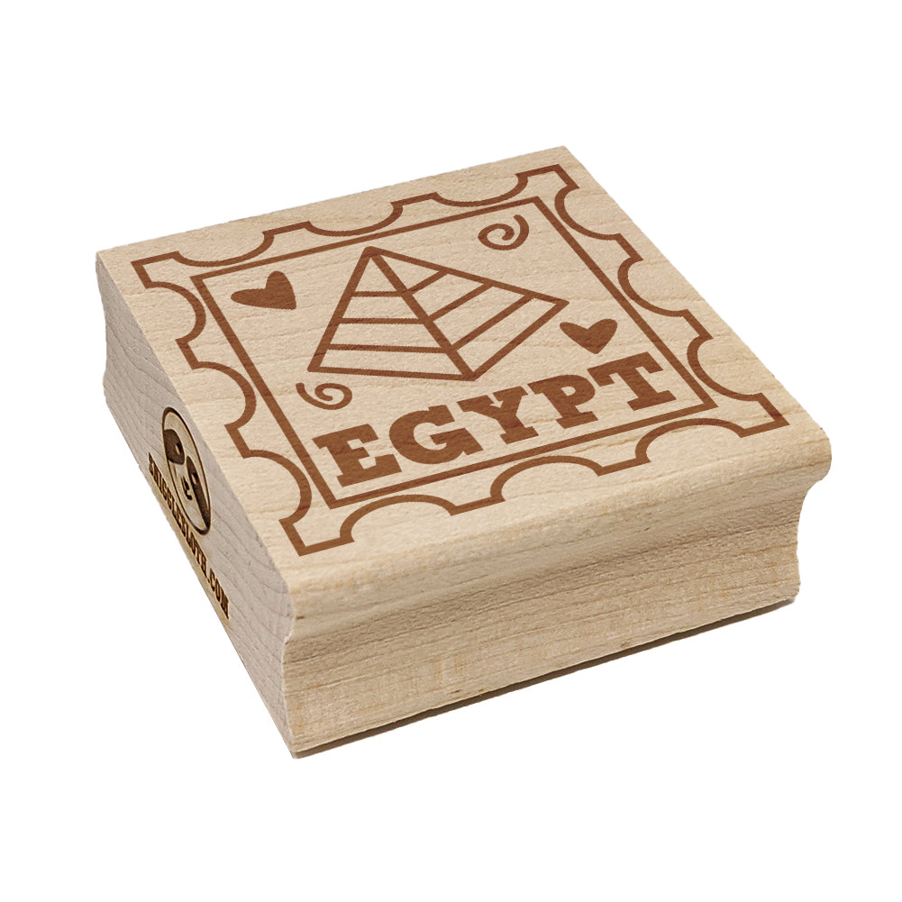 Egypt Pyramid Passport Travel Square Rubber Stamp for Stamping Crafting