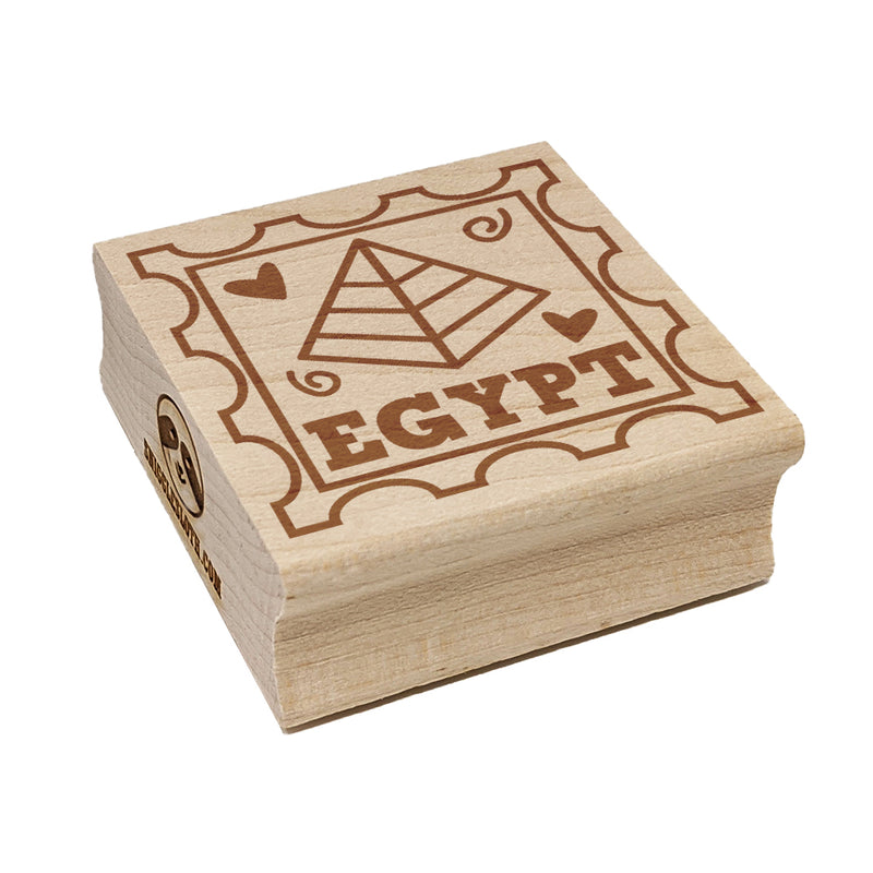 Egypt Pyramid Passport Travel Square Rubber Stamp for Stamping Crafting
