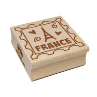 France Passport Eiffel Tower Travel Square Rubber Stamp for Stamping Crafting