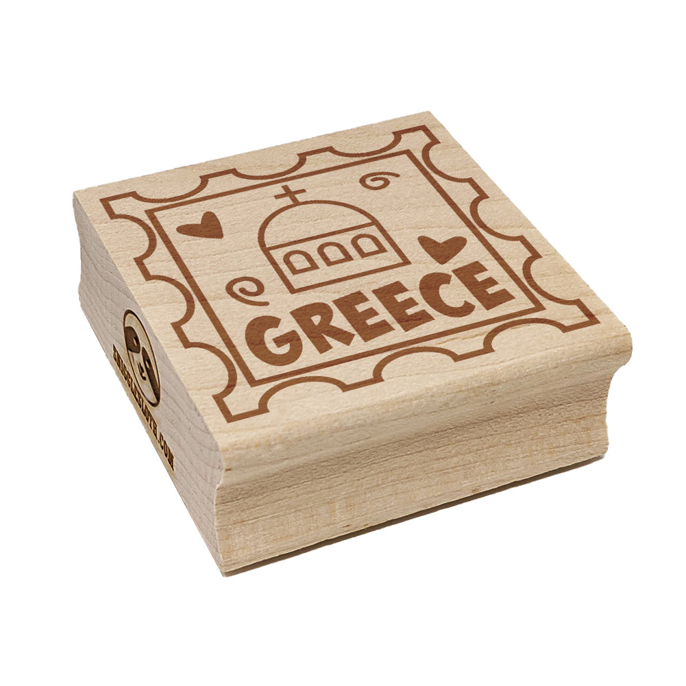 Greece Passport Travel Square Rubber Stamp for Stamping Crafting