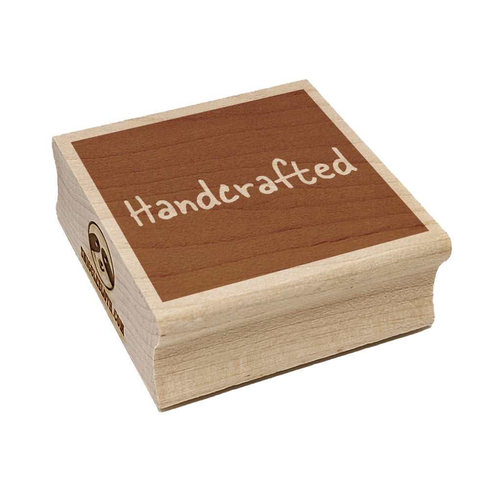 Handcrafted in Box Square Rubber Stamp for Stamping Crafting