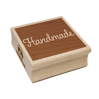 Handmade in Box Square Rubber Stamp for Stamping Crafting