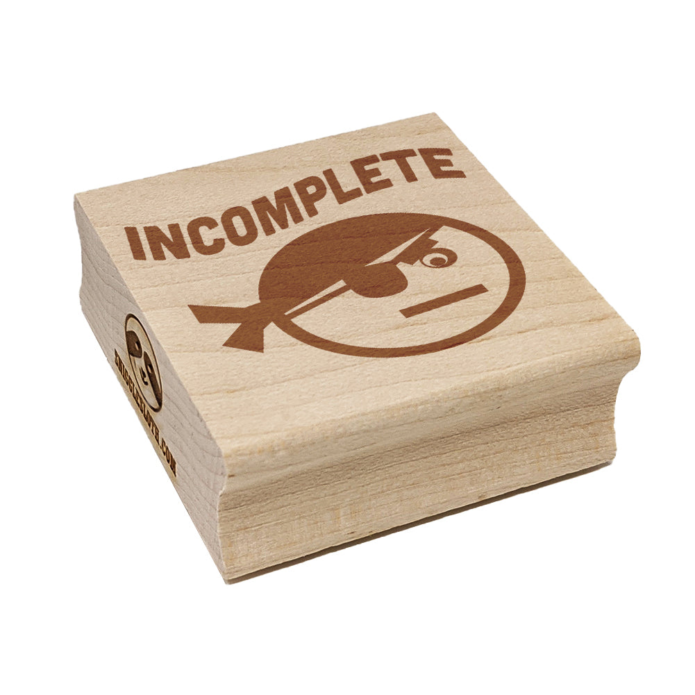 Incomplete Pirate Teacher Motivation Square Rubber Stamp for Stamping Crafting