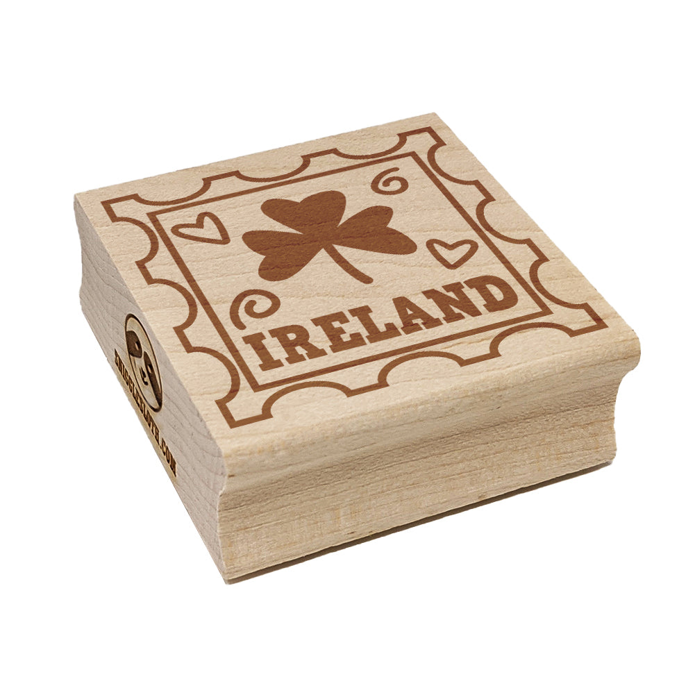 Ireland Shamrock Passport Travel Square Rubber Stamp for Stamping Crafting