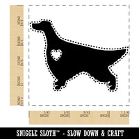 Irish Setter Dog with Heart Square Rubber Stamp for Stamping Crafting