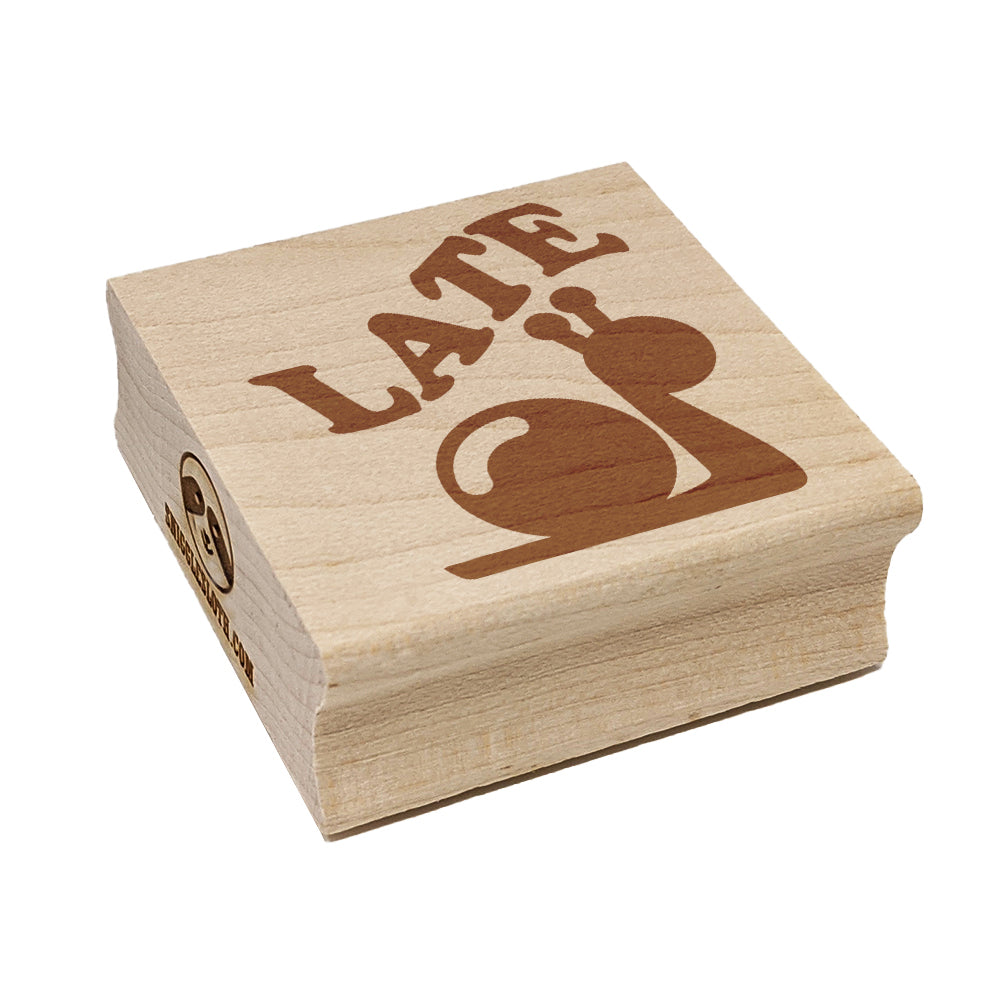 Late Snail Teacher Motivation Square Rubber Stamp for Stamping Crafting