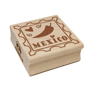 Mexico Chili Pepper Passport Travel Square Rubber Stamp for Stamping Crafting